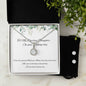 Daughter Wedding day Jewellery gift set, Eternal Hope Necklace and Cubic Zirconia Earring Set