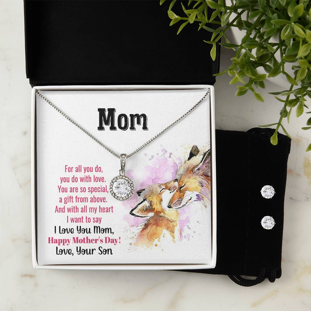 Eternal Hope Necklace and Cubic Zirconia Earring Set mom you are so special 1