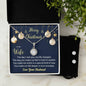 Merry Christmas to my Wife, Eternal Hope Necklace and Cubic Zirconia Earring Set