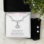 Mother of Bride, Wedding day Jewellery gift set, Eternal Hope Necklace and Cubic Zirconia Earring Set