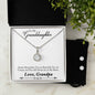 To My Grand Daughter, Eternal Hope Necklace and Cubic Zirconia Earring Set