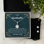 To my Granddaughter, Eternal Hope Necklace and Cubic Zirconia Earring Set