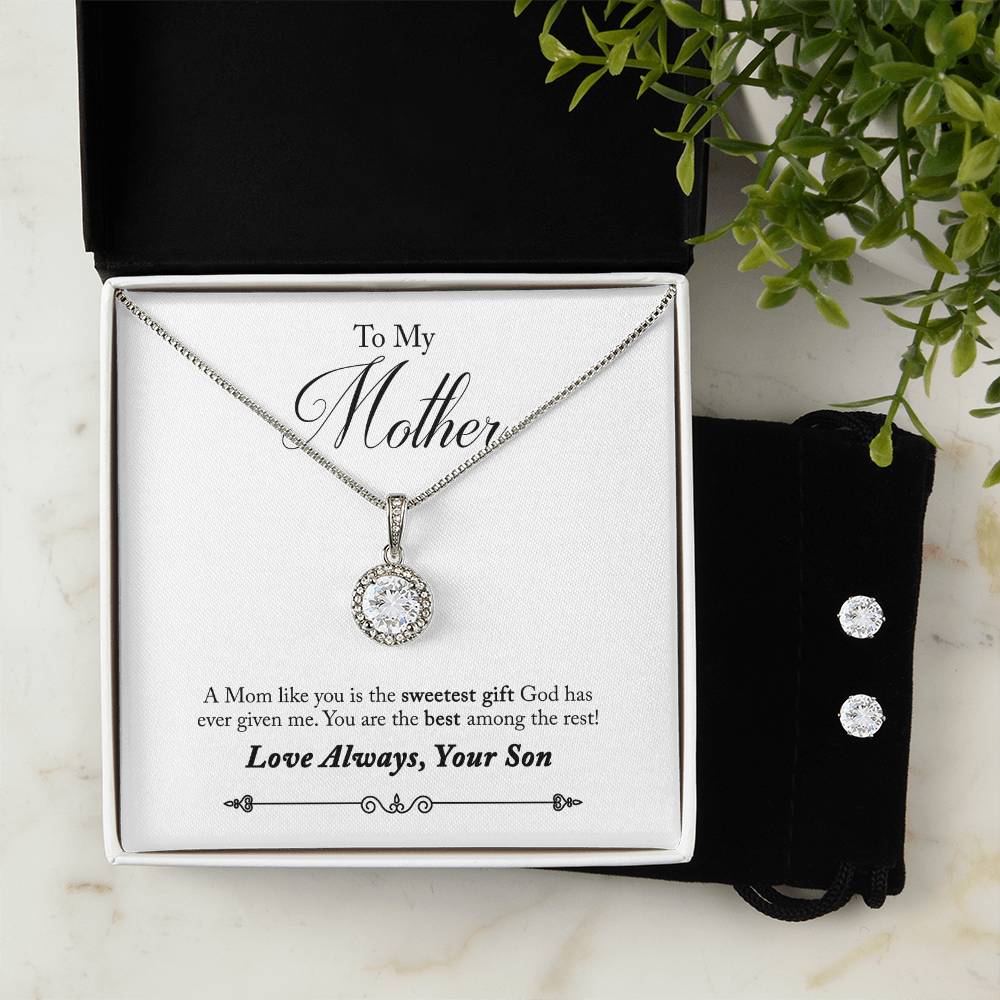 Eternal Hope Necklace and Cubic Zirconia Earring Set