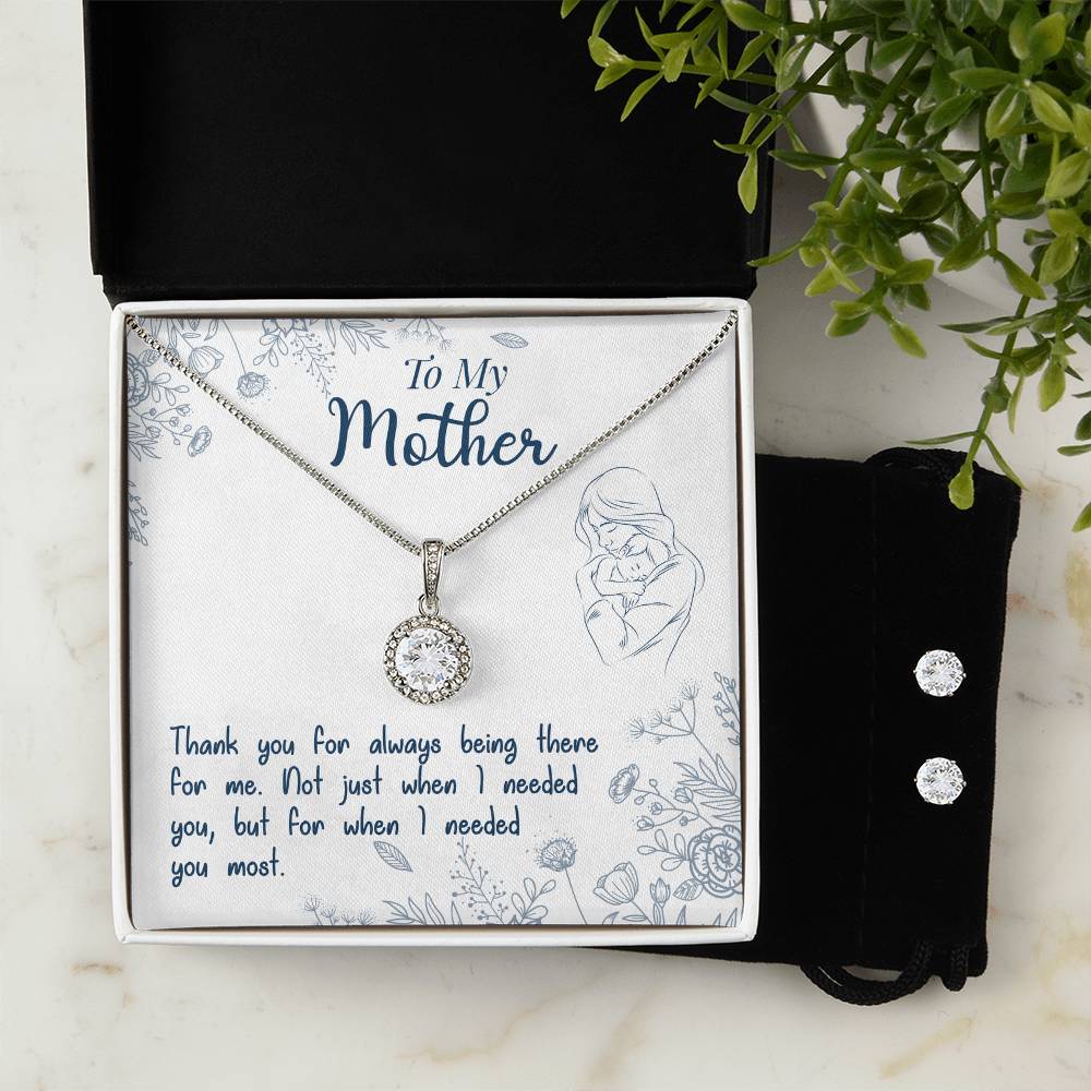 Eternal Hope Necklace and Cubic Zirconia Earring Set To My Mother if there ever comes a day where we cant be together