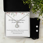To My Daughter Wedding day Jewellery gift set, Eternal Hope Necklace and Cubic Zirconia Earring Set