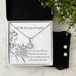 Daughter Wedding Day Jewellery Gift Set, Eternal Hope Necklace and Cubic Zirconia Earring Set