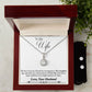 Eternal Hope Necklace and Cubic Zirconia Earring Set Husband to wife final fourth text