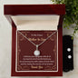 To my Future Mother in Law, Eternal Hope Necklace and Cubic Zirconia Earring Set