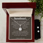 Sweetheart, Eternal Hope Necklace and Cubic Zirconia Earring Set