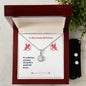 To My Lovely Girlfriend Valentine, Eternal Hope Necklace and Cubic Zirconia Earring Set