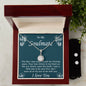To My Soulmate, Eternal Hope Necklace and Cubic Zirconia Earring Set