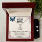 Eternal Hope Necklace and Cubic Zirconia Earring Set To my Military wife Together forever