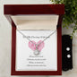 To My Darling Wife to be, Wedding Day Jewellery Gift Set, Eternal Hope Necklace and Cubic Zirconia Earring Set