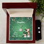 Merry Christmas to my Daughter, Eternal Hope Necklace and Cubic Zirconia Earring Set