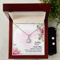 To my Sister A female sibling, Eternal Hope Necklace and Cubic Zirconia Earring Set