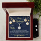 Merry Christmas to my Wife, Eternal Hope Necklace and Cubic Zirconia Earring Set