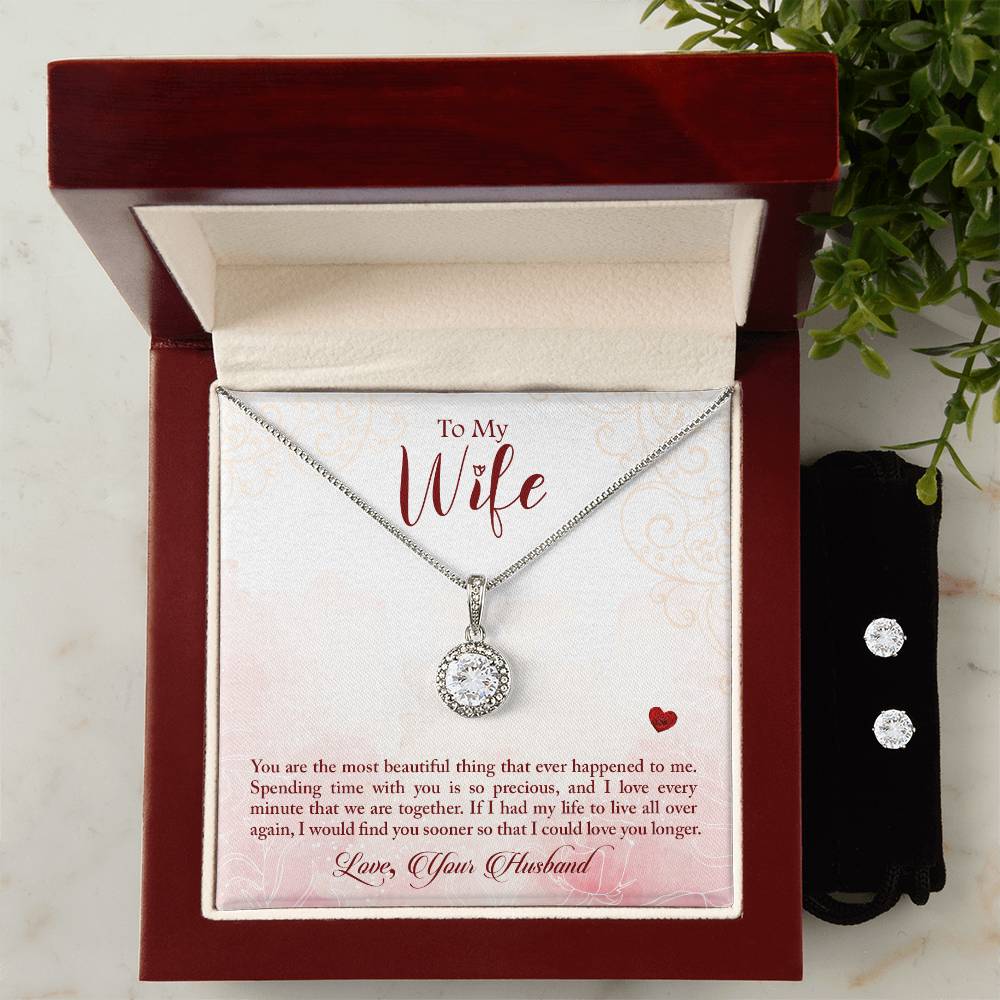 Eternal Hope Necklace and Cubic Zirconia Earring Set To my wife-You are the most beautiful thing