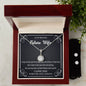 To my Beloved Future Wife, Eternal Hope Necklace and Cubic Zirconia Earring Set