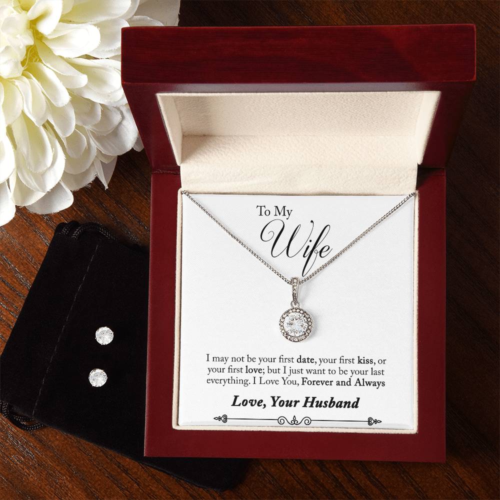 Eternal Hope Necklace and Cubic Zirconia Earring Set Husband to wife final first text