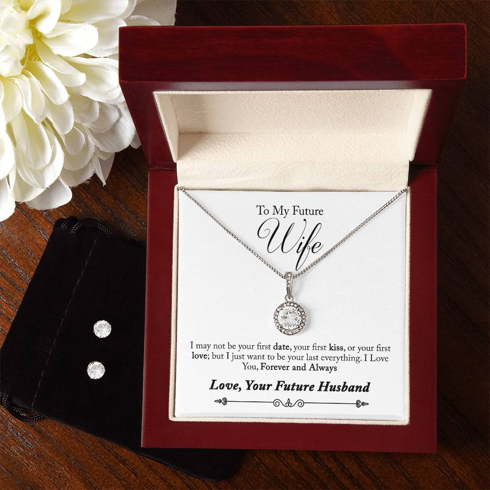 Eternal Hope Necklace and Cubic Zirconia Earring Set Husband to Future wife final