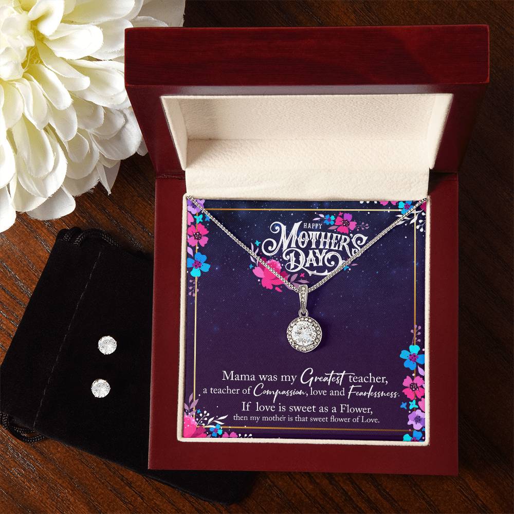 Eternal Hope Necklace and Cubic Zirconia Earring Set Happy Mother's Day