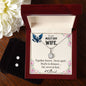 Eternal Hope Necklace and Cubic Zirconia Earring Set To my Military wife Together forever