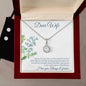 Eternal Hope Necklace and Cubic Zirconia Earring Set Dear Wife I Love you Always and Forever