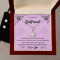 To my Beloved Girlfriend, Eternal Hope Necklace and Cubic Zirconia Earring Set