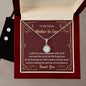 To my Future Mother in Law, Eternal Hope Necklace and Cubic Zirconia Earring Set