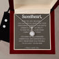 Sweetheart, Eternal Hope Necklace and Cubic Zirconia Earring Set