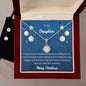 Merry Christmas to my Daughter, Eternal Hope Necklace and Cubic Zirconia Earring Set