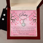 My Dear Baby, Eternal Hope Necklace and Cubic Zirconia Earring Set