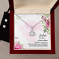 To my Sister A female sibling, Eternal Hope Necklace and Cubic Zirconia Earring Set