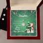 Merry Christmas to my Daughter, Eternal Hope Necklace and Cubic Zirconia Earring Set
