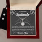 To my Beautiful Soulmate , Eternal Hope Necklace and Cubic Zirconia Earring Set