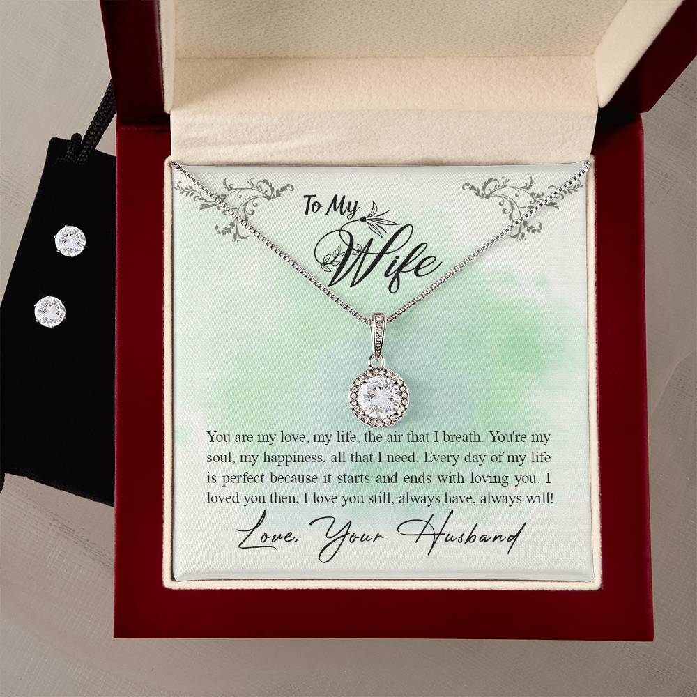 Eternal Hope Necklace and Cubic Zirconia Earring Set To my wife-You are my love