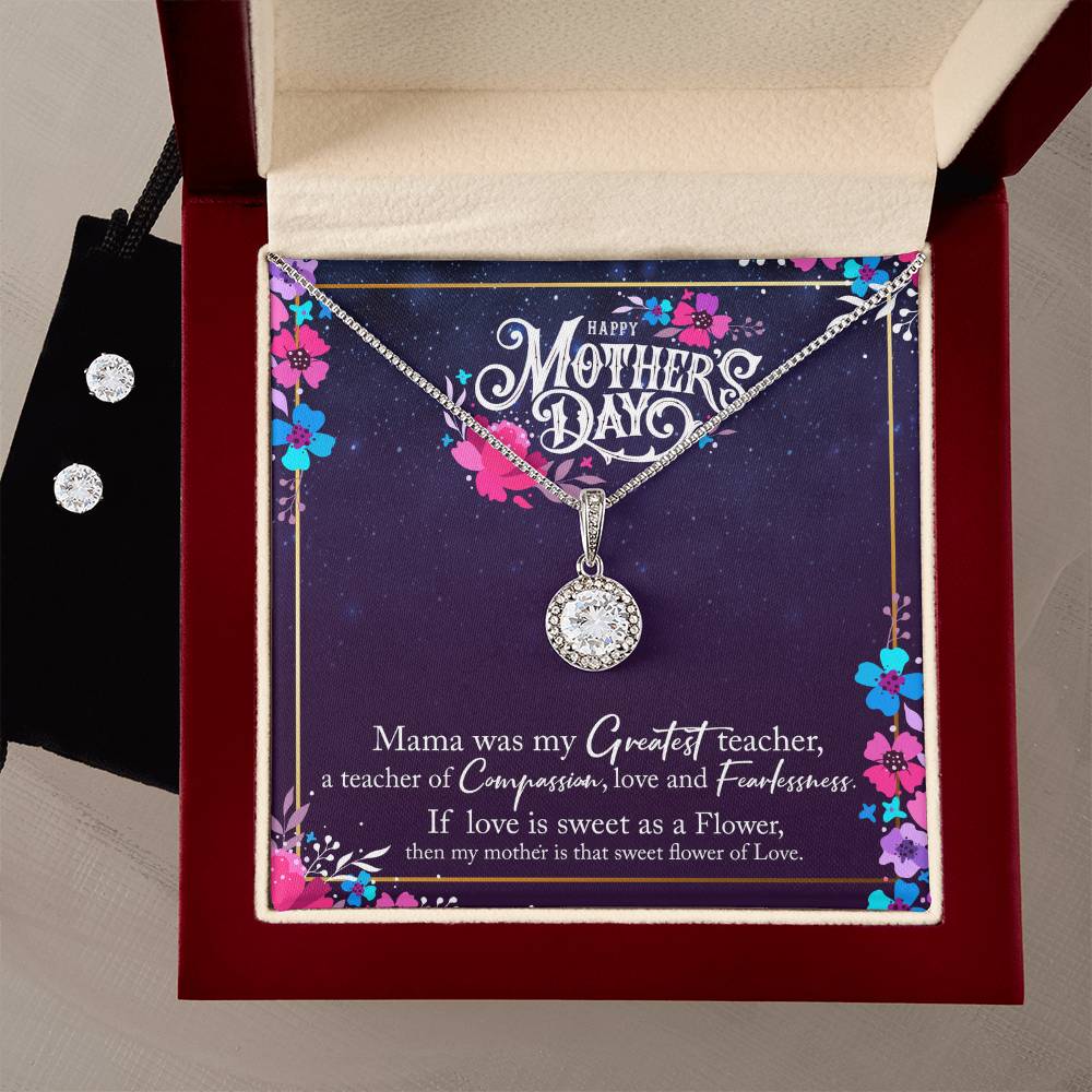 Eternal Hope Necklace and Cubic Zirconia Earring Set Happy Mother's Day