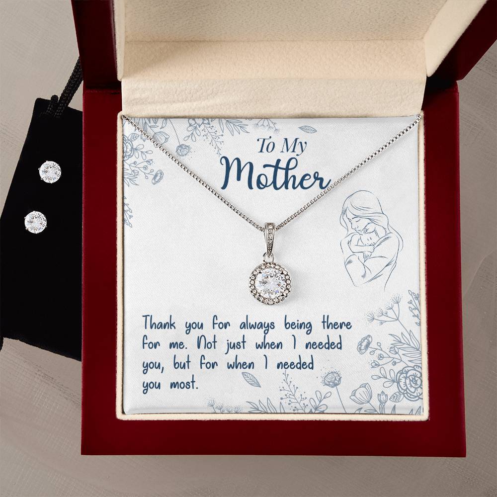 Eternal Hope Necklace and Cubic Zirconia Earring Set To My Mother if there ever comes a day where we cant be together