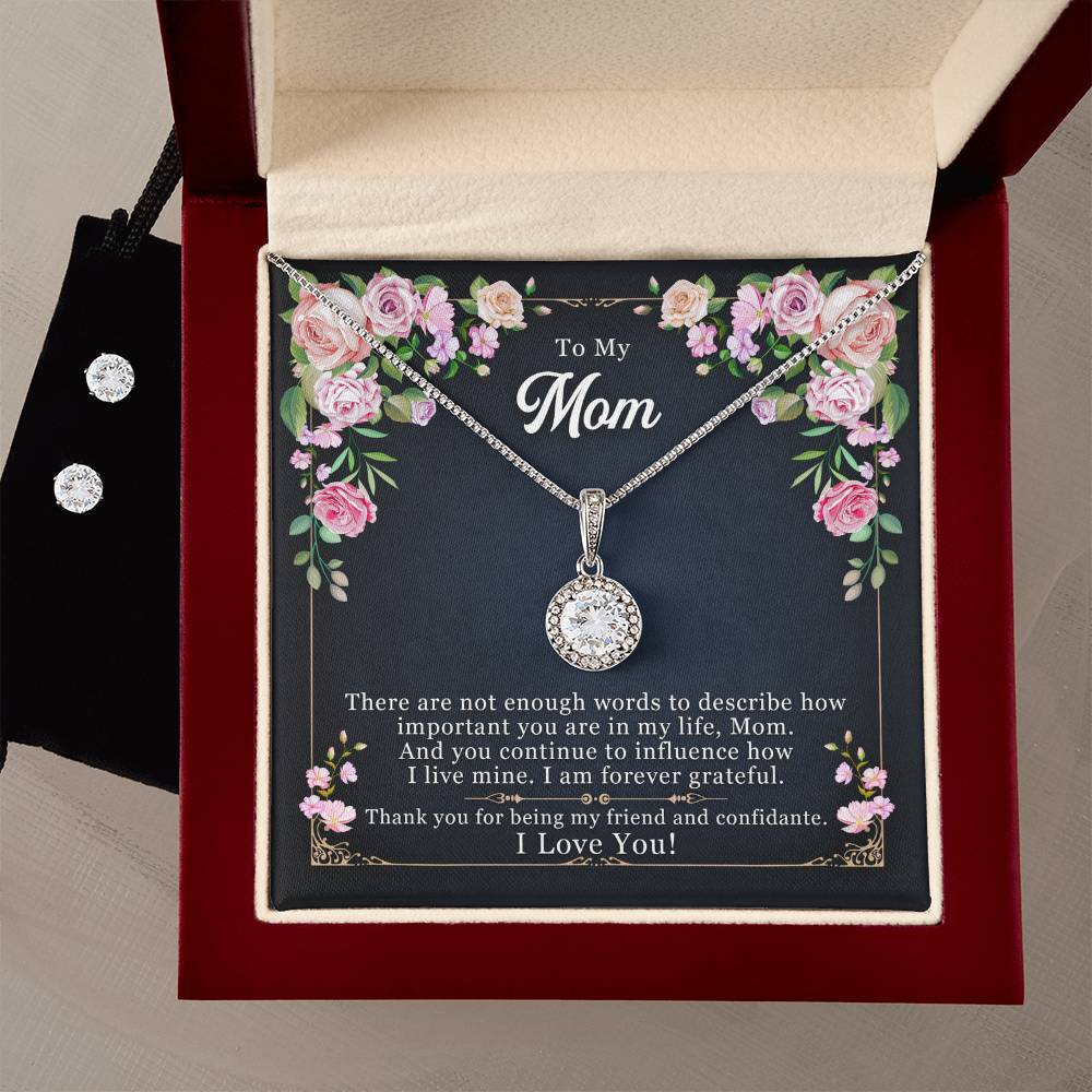 Eternal Hope Necklace and Cubic Zirconia Earring Set To my Mom, There are not enough words, I Love you