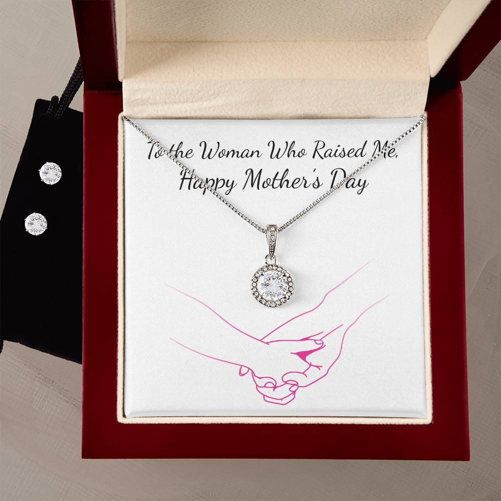 Eternal Hope Necklace and Cubic Zirconia Earring Set To the Woman who raised me, Happy Mothers Day