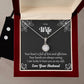 Eternal Hope Necklace and Cubic Zirconia Earring Set To my Wife