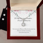 Daughter Wedding Day Jewellery Gift Set, Eternal Hope Necklace and Cubic Zirconia Earring Set