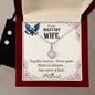 Eternal Hope Necklace and Cubic Zirconia Earring Set To my Military wife Together forever