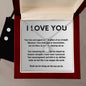 I love you, Eternal Hope Necklace and Cubic Zirconia Earring Set