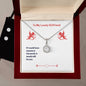 To My Lovely Girlfriend Valentine, Eternal Hope Necklace and Cubic Zirconia Earring Set