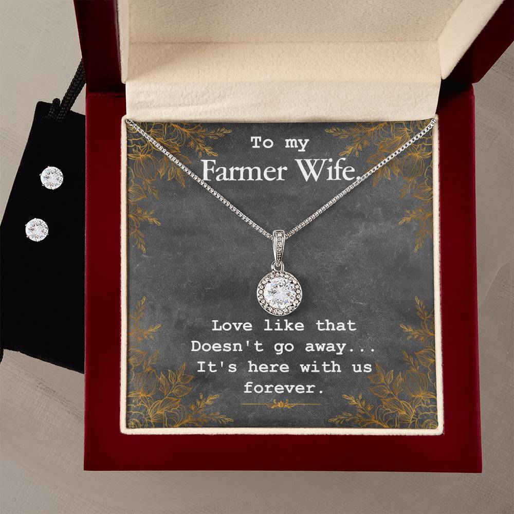 Eternal Hope Necklace and Cubic Zirconia Earring Set To my Farmer wife