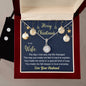 Merry Christmas to my Wife, Eternal Hope Necklace and Cubic Zirconia Earring Set