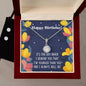 Happy Birthday Sister, Eternal Hope Necklace and Cubic Zirconia Earring Set