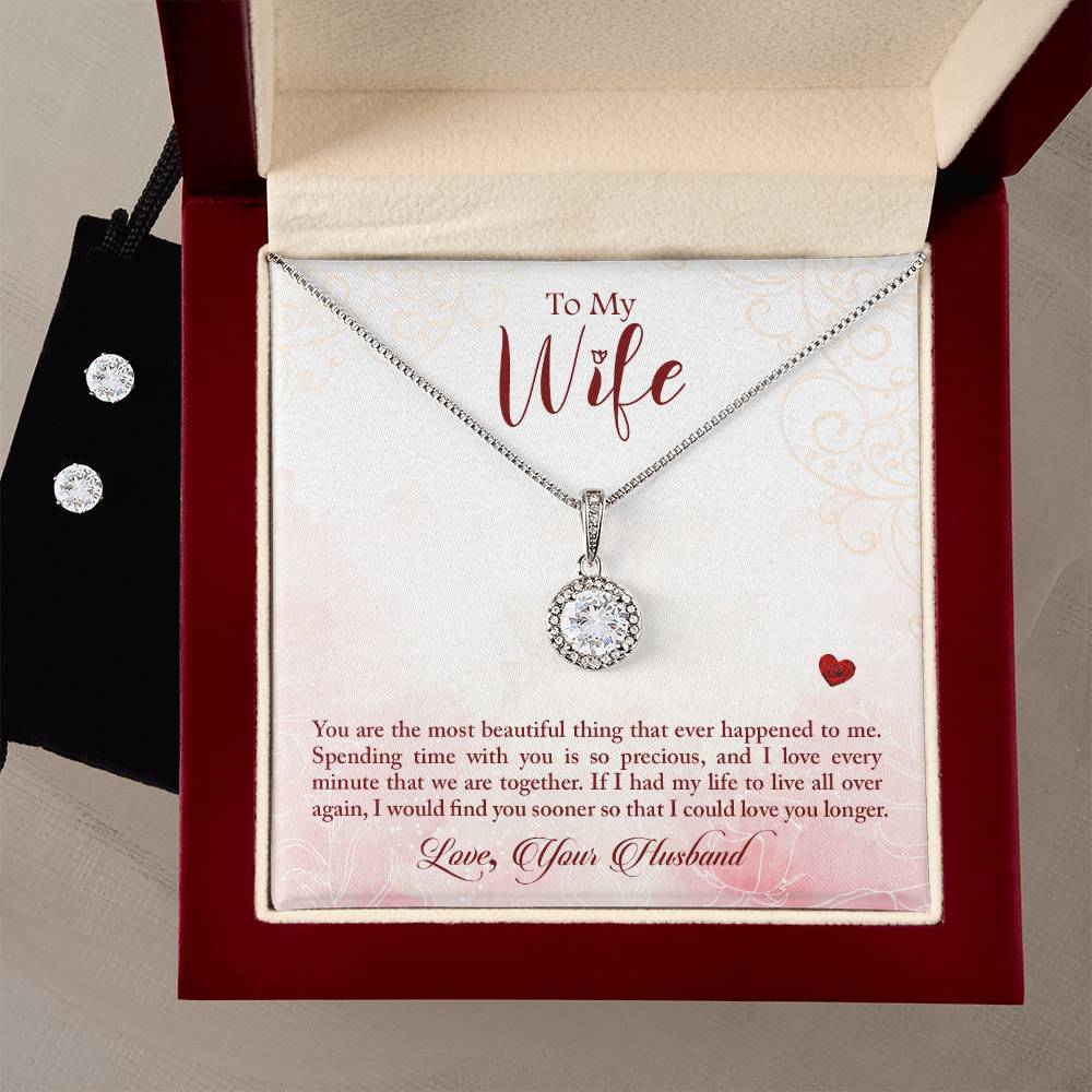 Eternal Hope Necklace and Cubic Zirconia Earring Set To my wife-You are the most beautiful thing