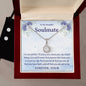 To my Beautiful Soulmate, Eternal Hope Necklace and Cubic Zirconia Earring Set